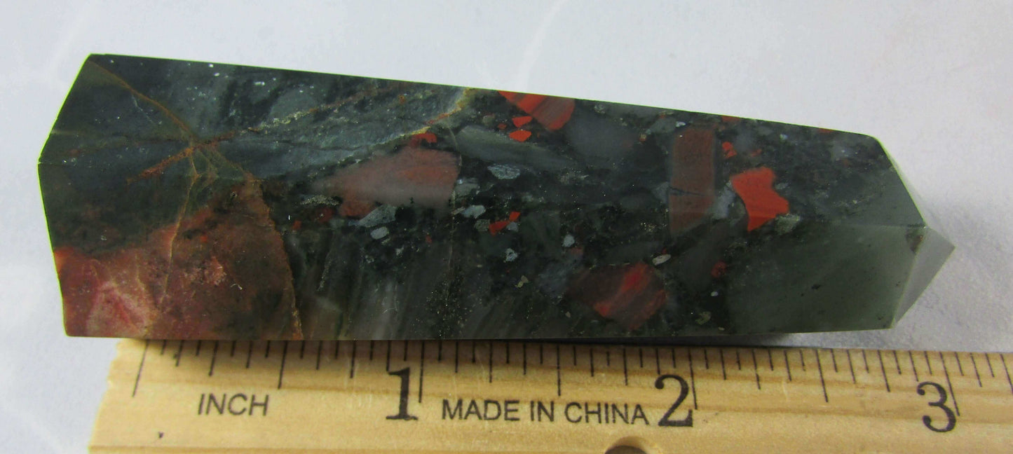 bloodstone crystal pillar, ethically sourced crystals