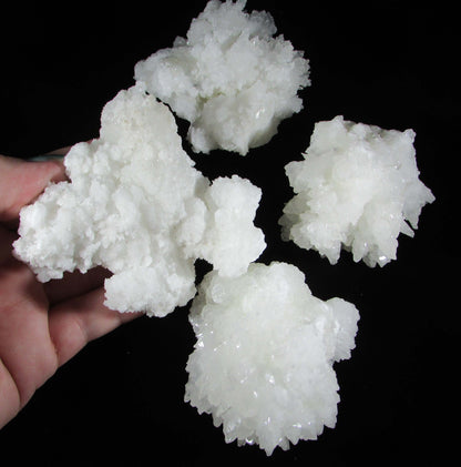 White Aragonite Crystal Cluster Mexico mineral crystal