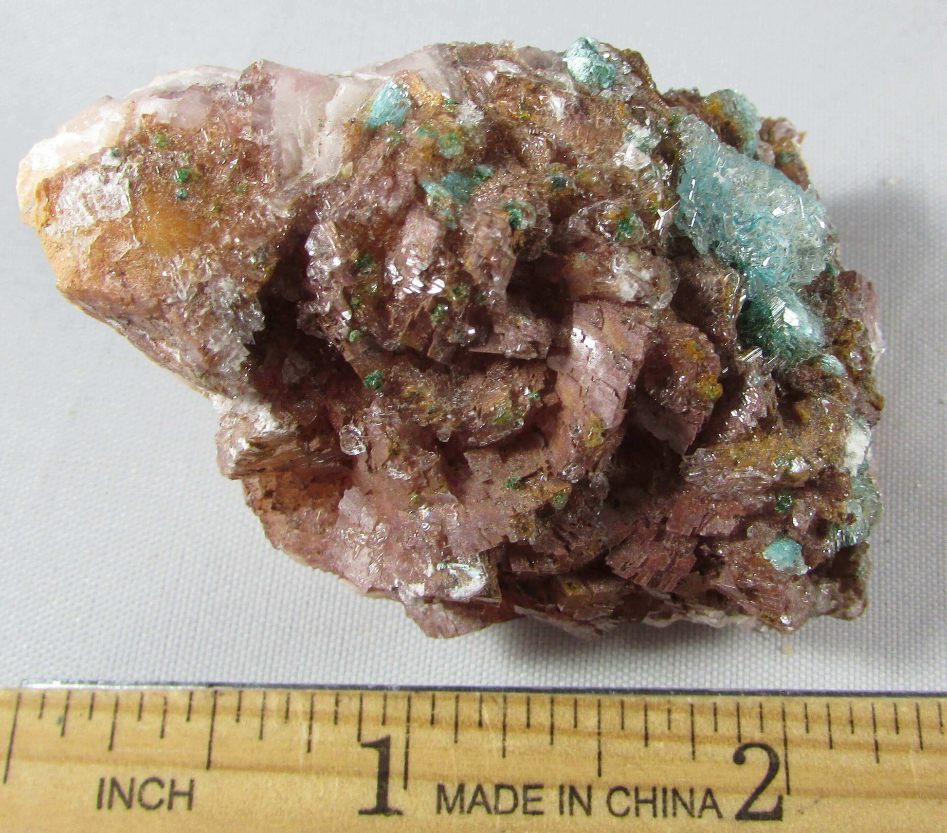 dolomite rosasite rough crystal morocco minerals