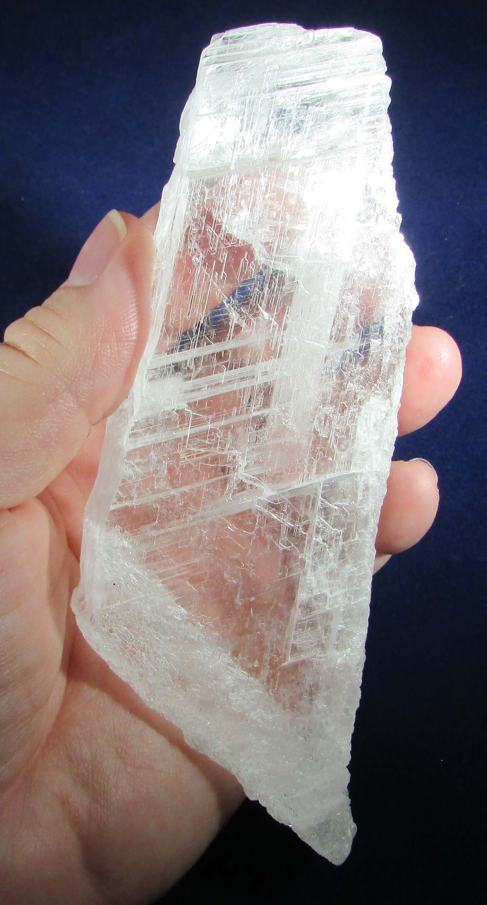 Natural Raw Gemmy Selenite transparent Crystal Plate, Mexico