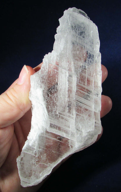 Natural Raw Gemmy Selenite transparent Crystal Plate, Mexico