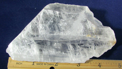 Natural Raw Gemmy Selenite transparent Crystal Plate, Mexico