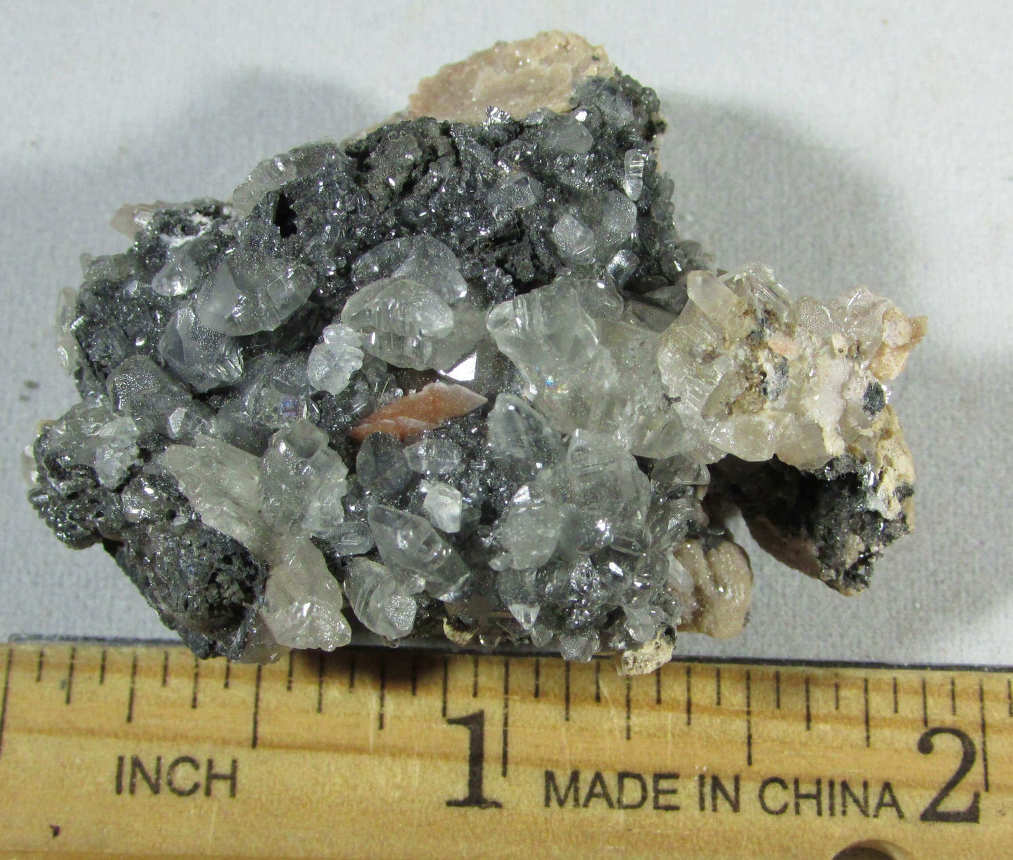 Cerussite Galena Barite, Morocco (AM175) Crystals