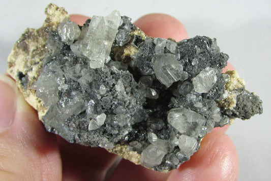 Cerussite Galena Barite, Morocco (AM183) Crystals