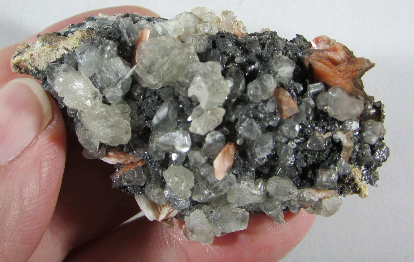 Cerussite Galena Barite, Morocco (AM185) Crystals