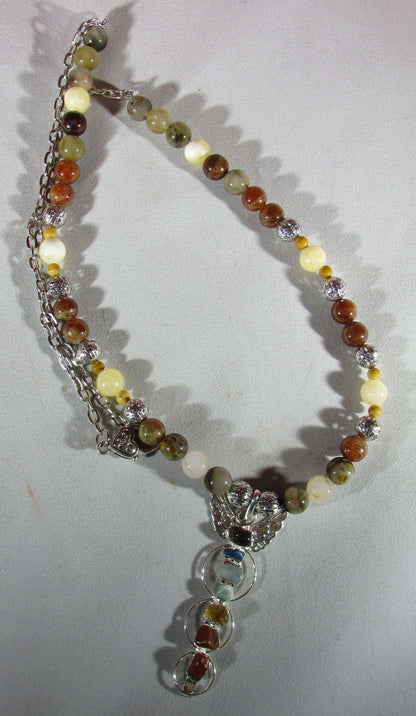 crystal necklace, handmade crystal bead jewelry