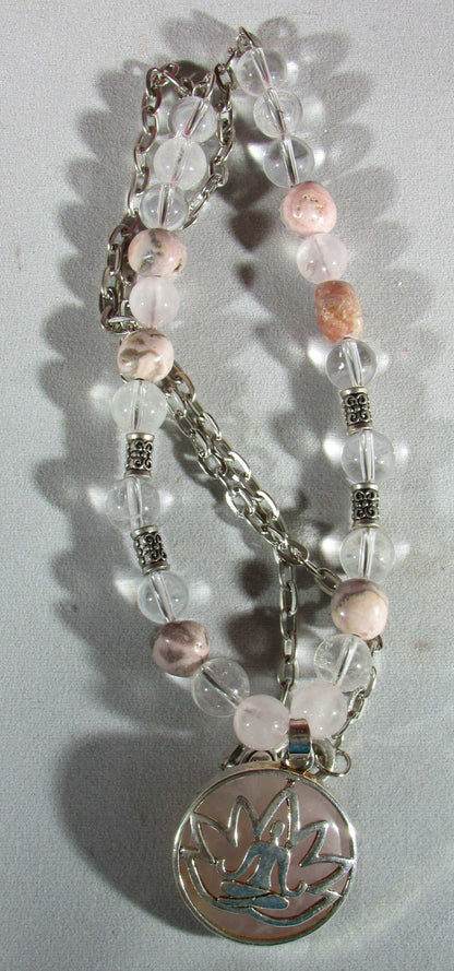 crystal necklace, handmade crystal bead jewelry