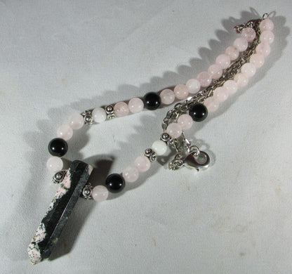 crystal necklace, handmade crystal bead jewelry