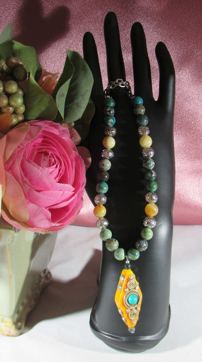 crystal necklace, handmade crystal bead jewelry