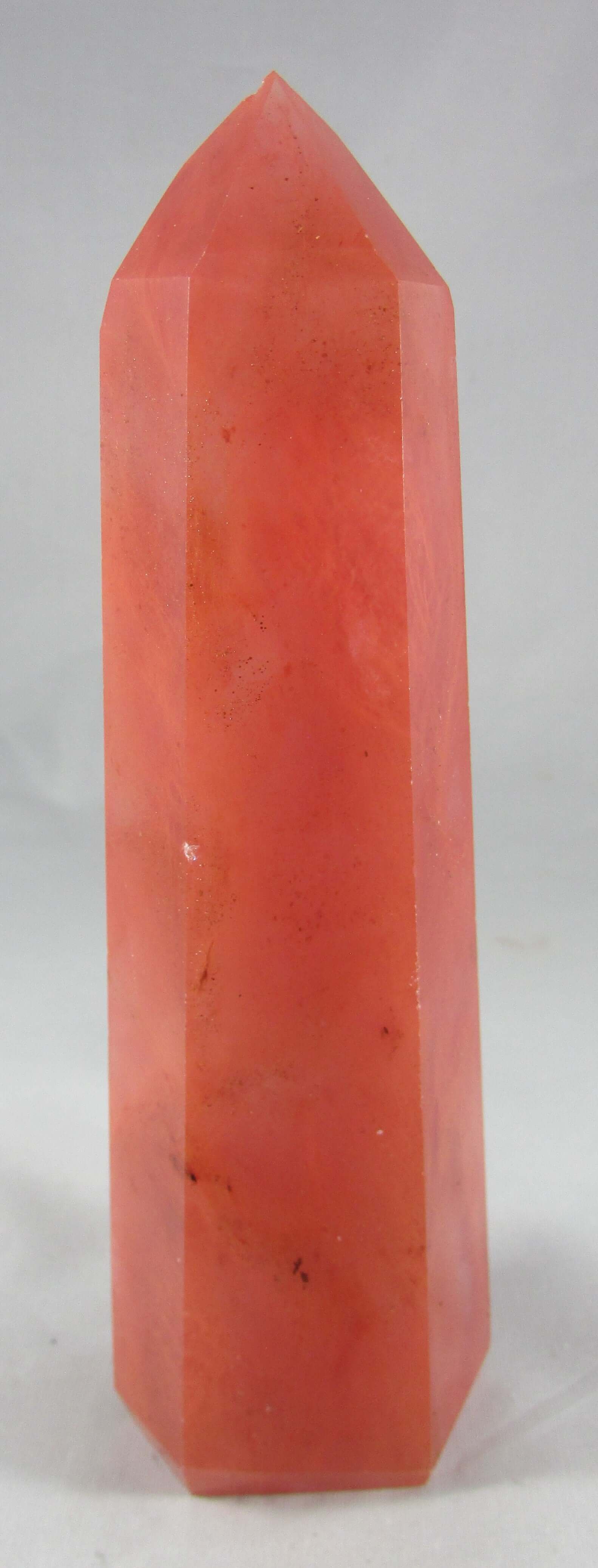 red obisidan polished crystal obelisk, natural crystals