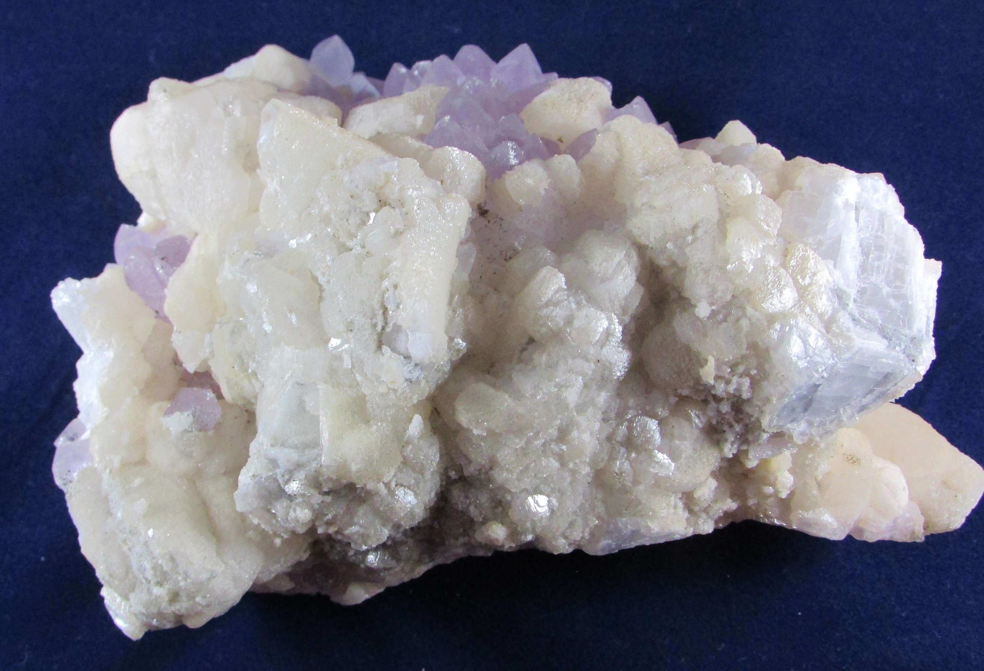 natural amethyst calcite crystal cluster