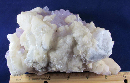 natural amethyst calcite crystal cluster