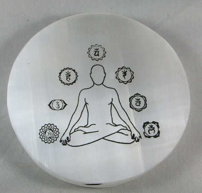 selenite charging disc, selenite disc, mororro mineral