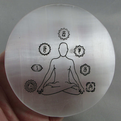 selenite charging disc, selenite disc, mororro mineral