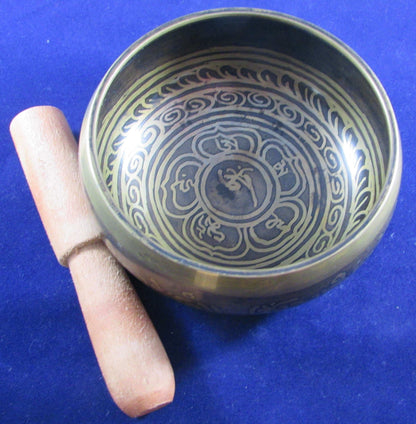 Handcrafted Nepal OM Singing Bowl - Traditional Sound Healing Instrument