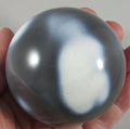 orca agate, polished crystal palmstone, madagascar crystals