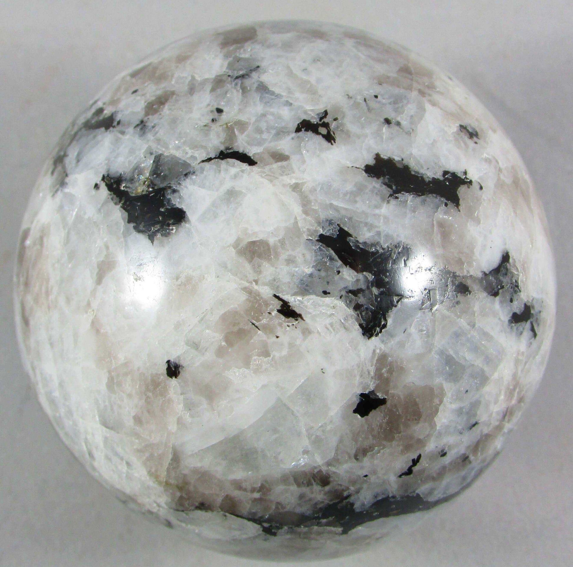 rainbow moonstone crystal sphere, polished crystal ball