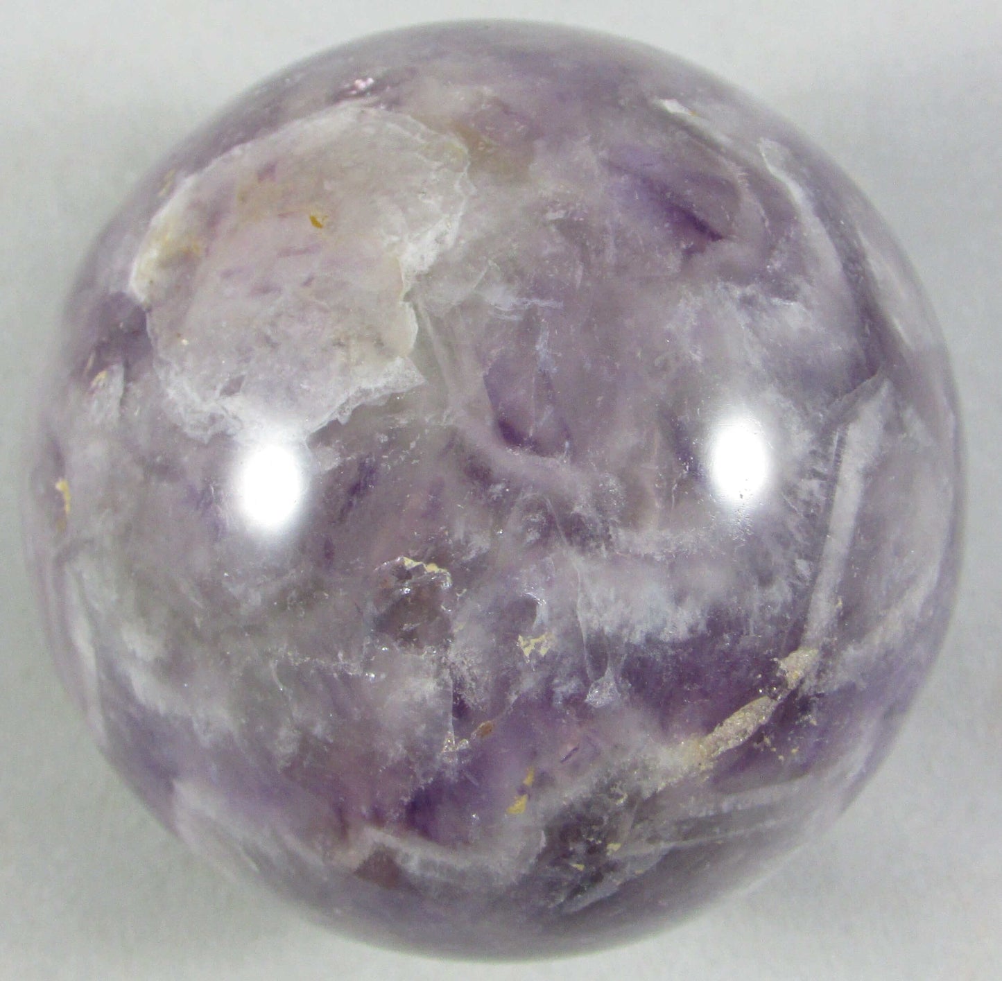 chevron amethyst crystal sphere, genuine amethyst quartz