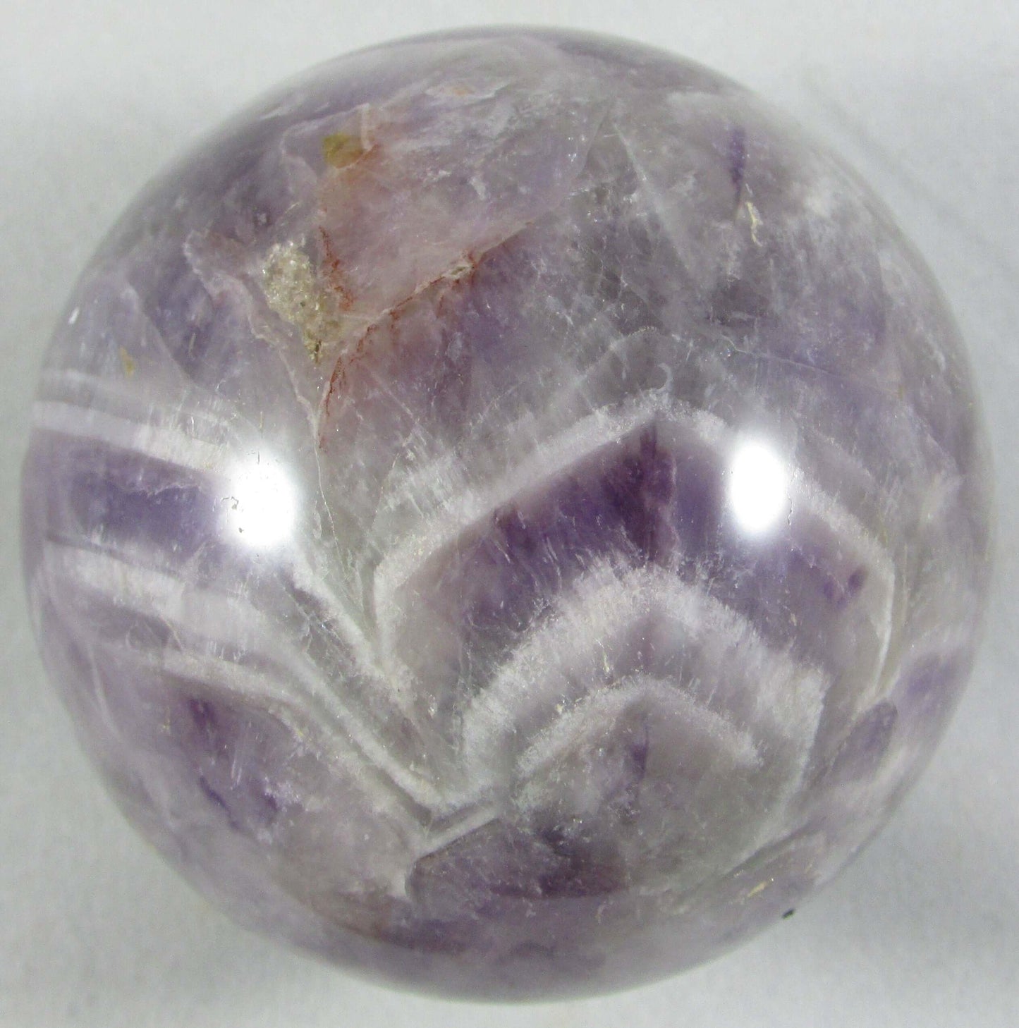 chevron amethyst crystal sphere, genuine amethyst quartz