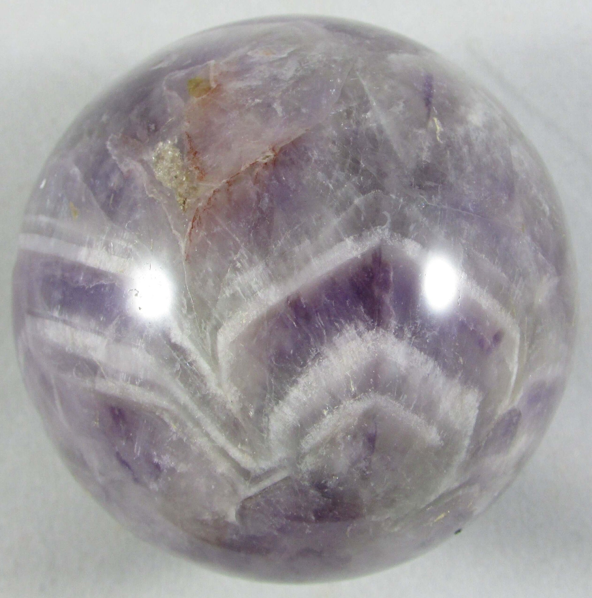 chevron amethyst crystal sphere, genuine amethyst quartz