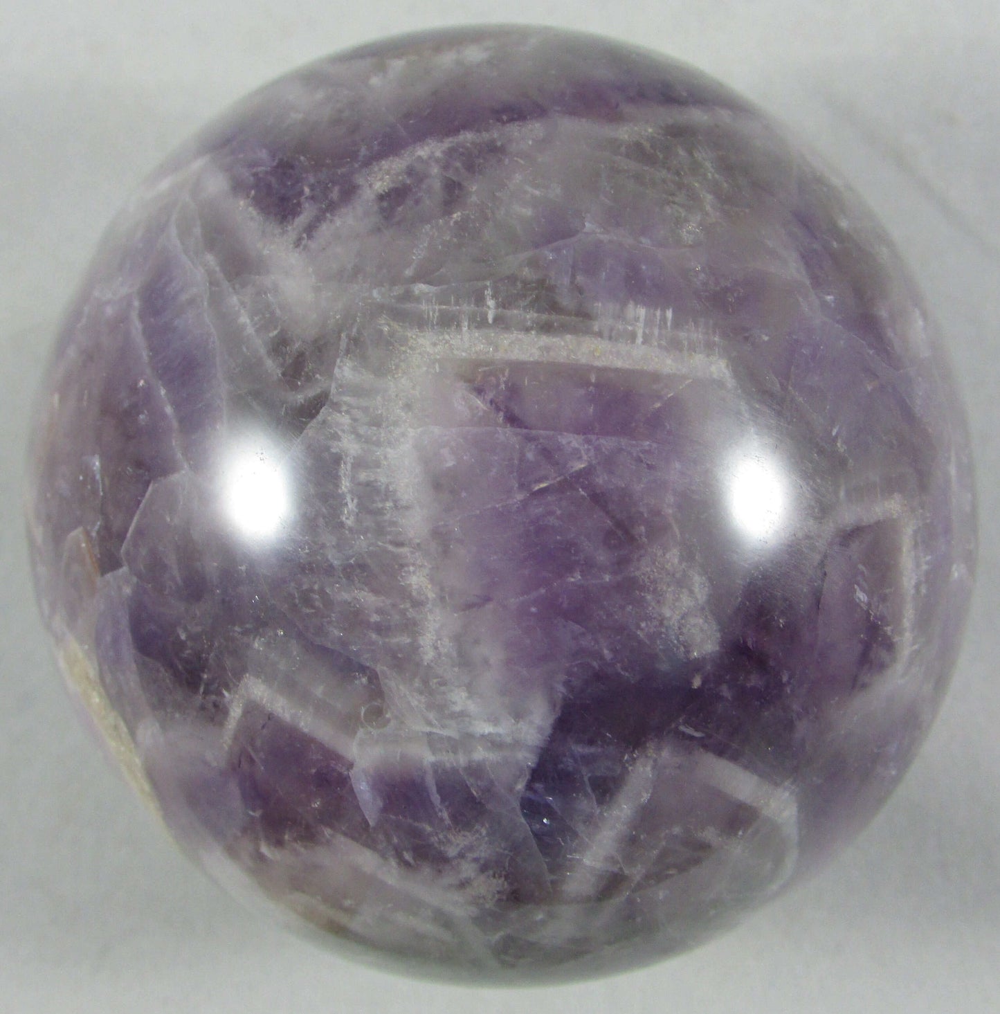 Chevron Amethyst Crystal Sphere (MM377)