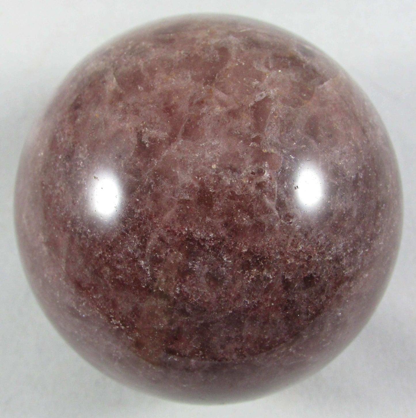 strawberry quartz crystal sphere, tanzania crystals