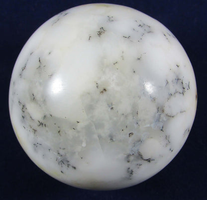 White Dendritic Opal Crystal Sphere, Crystal Ball