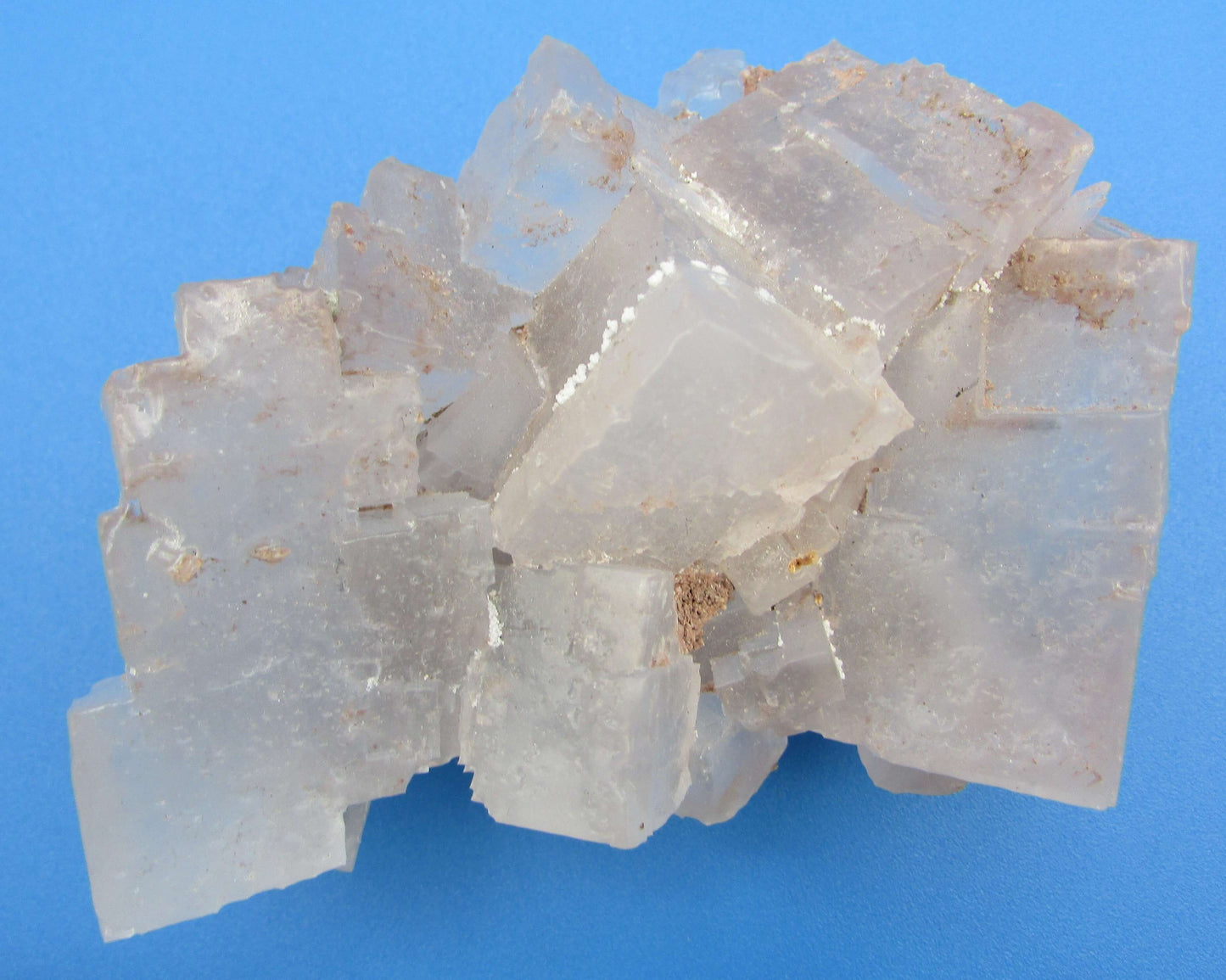 White Lavender Fluorite with Salt (AKM127) Crystals