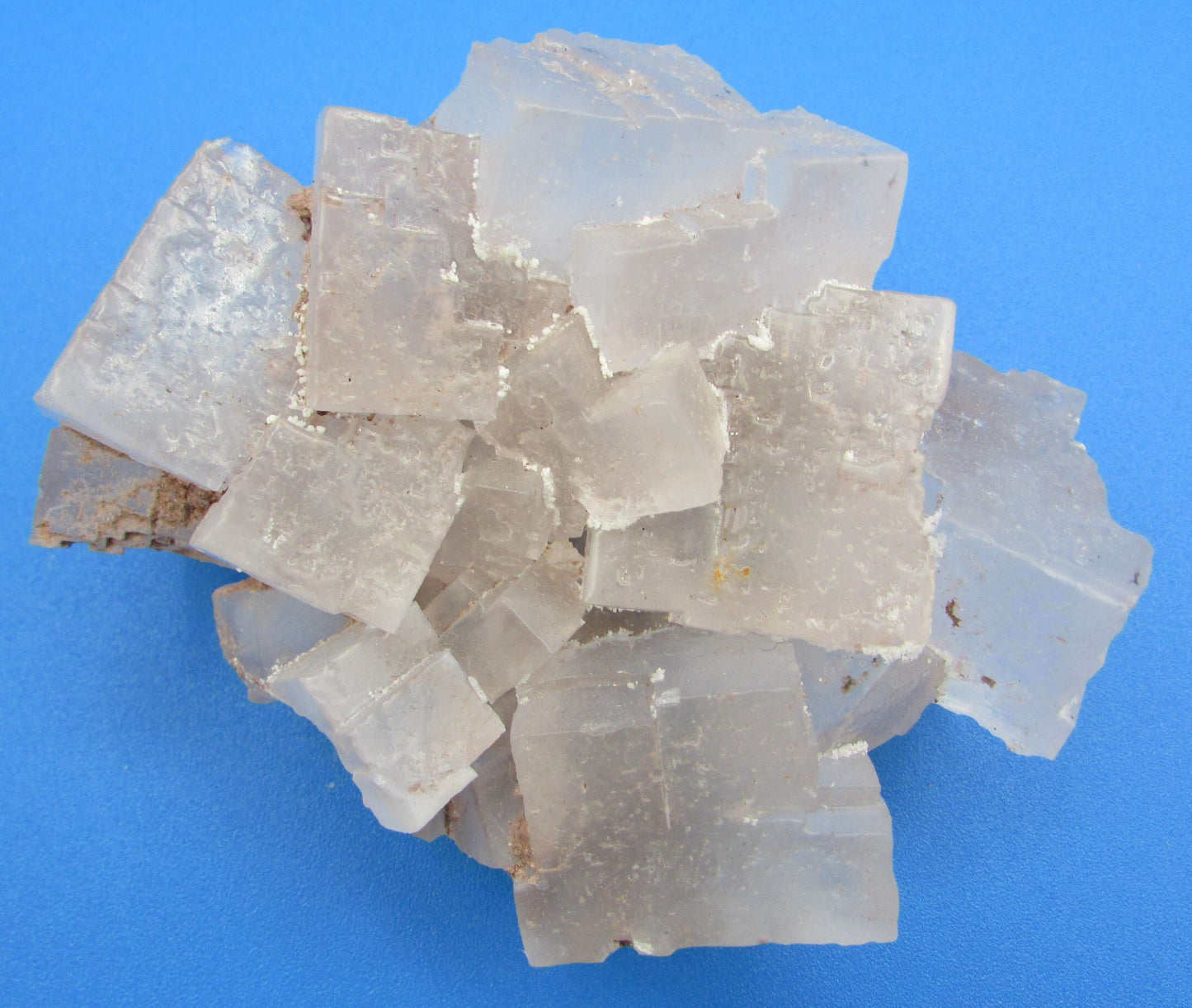 White Lavender Fluorite with Salt (AKM130) Crystals