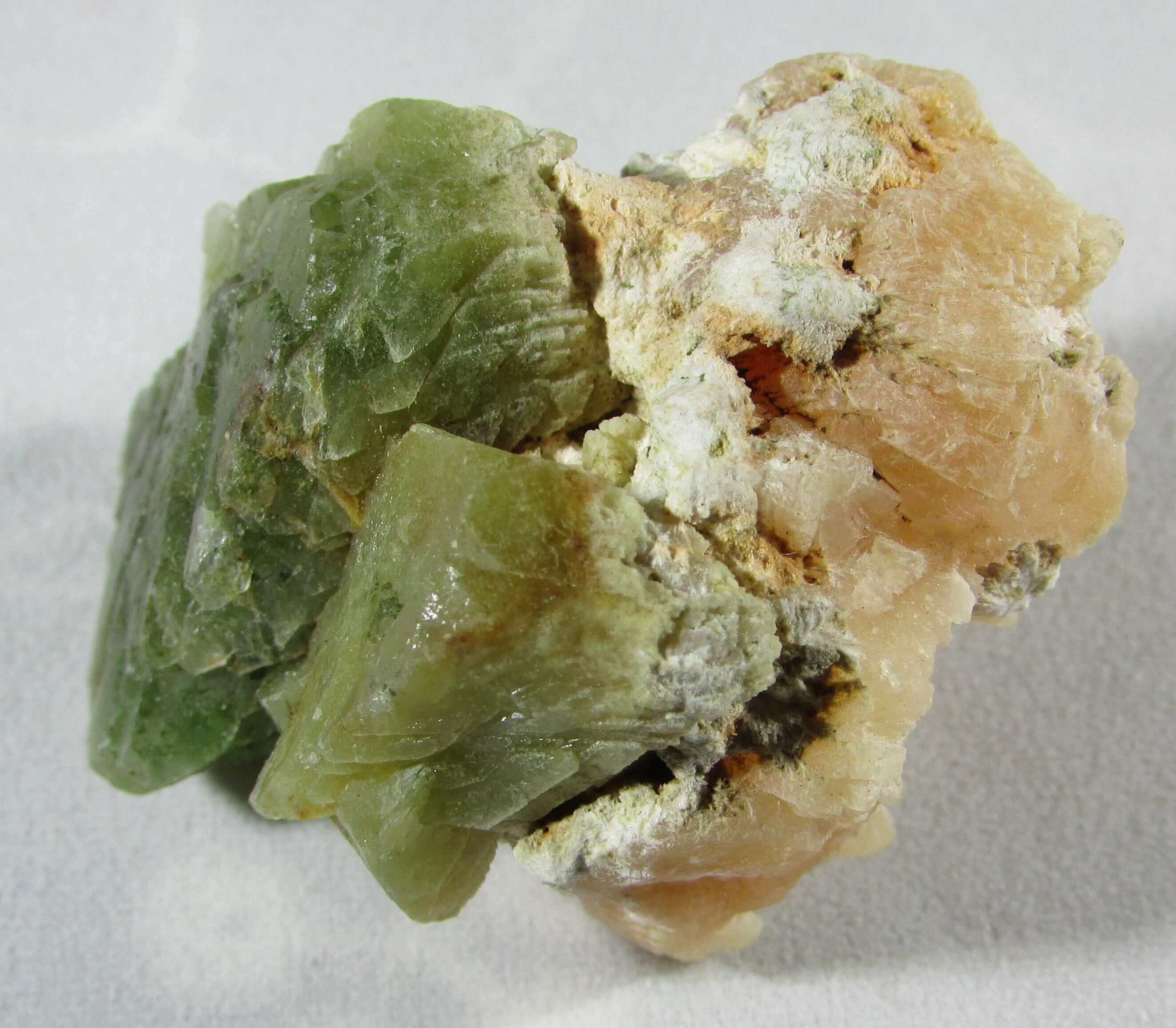 celadonite heulandite crystal mineral, rough celadonite