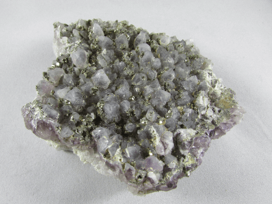 natural amethyst pyrite crystal cluster