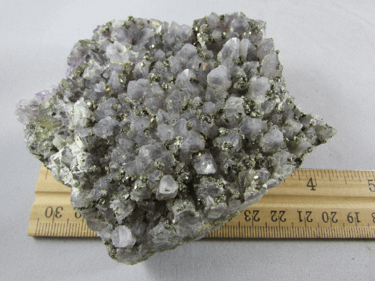 natural amethyst pyrite crystal cluster