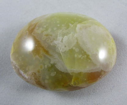 Natural Polished Green Opal Palmstone, Ethically Sourced from Madagascar