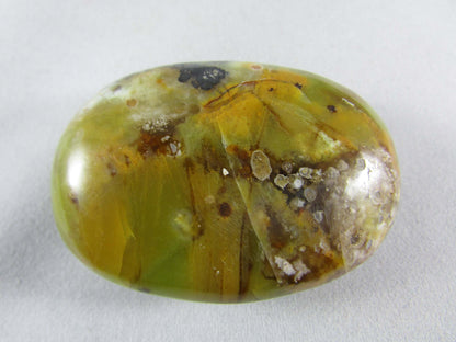 Natural Polished Green Opal Palmstone, Ethically Sourced from Madagascar