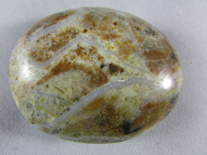 Natural Polished Green Opal Palmstone, Ethically Sourced from Madagascar