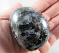 Mystic Merlinite Palmstone, Blue Black Indigo Gabbro, Ethically Sourced from Madagascar