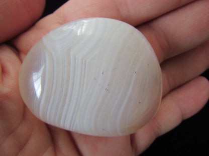 Natural Genune Banded Agate Palmstone, Ethically Sourced from Madagascar