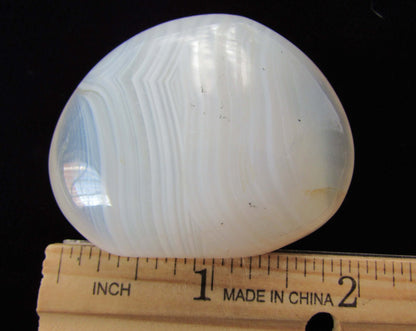 Natural Genune Banded Agate Palmstone, Ethically Sourced from Madagascar