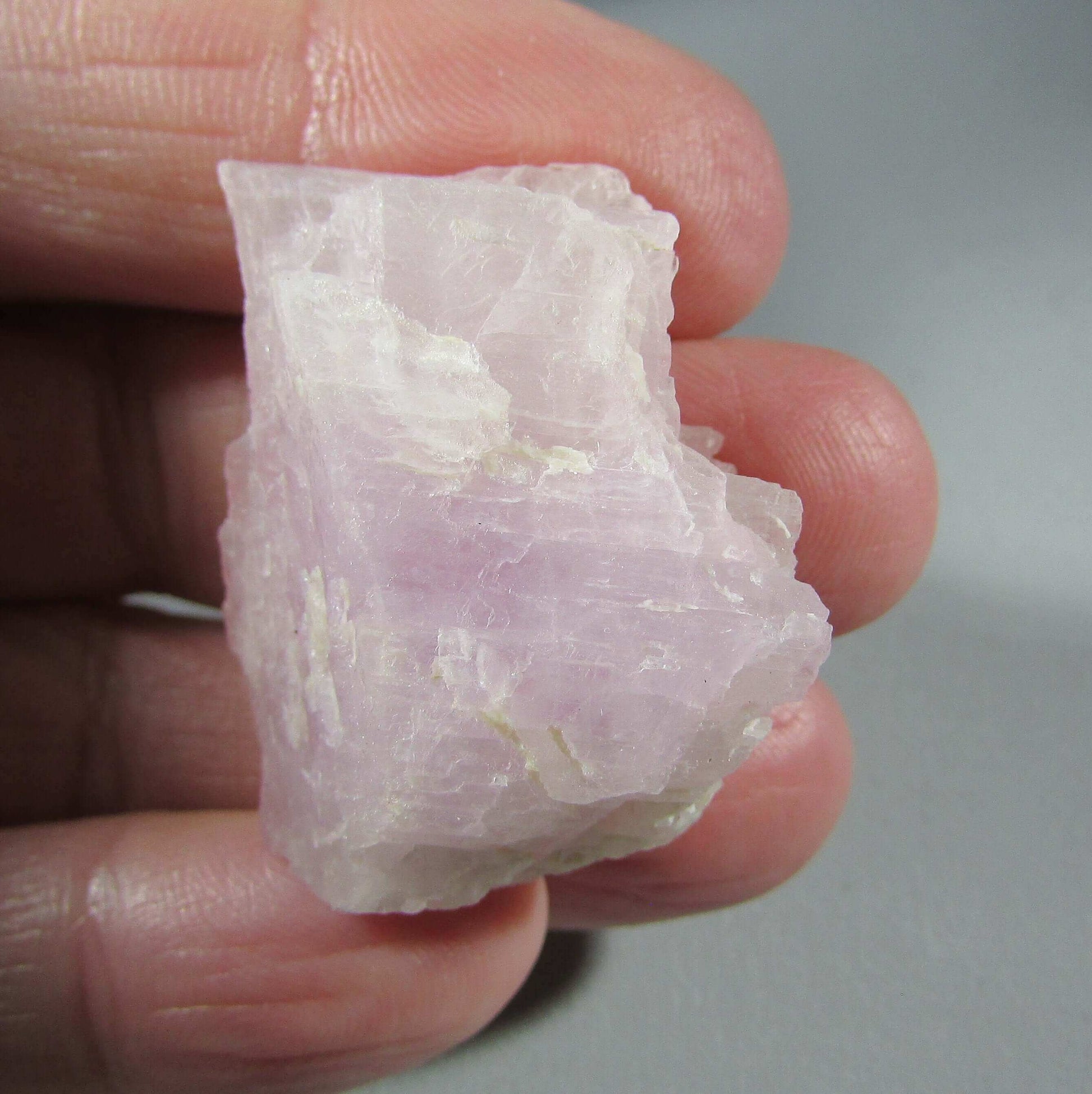 genuine natural kunzite crystals, raw unpolished kunzite