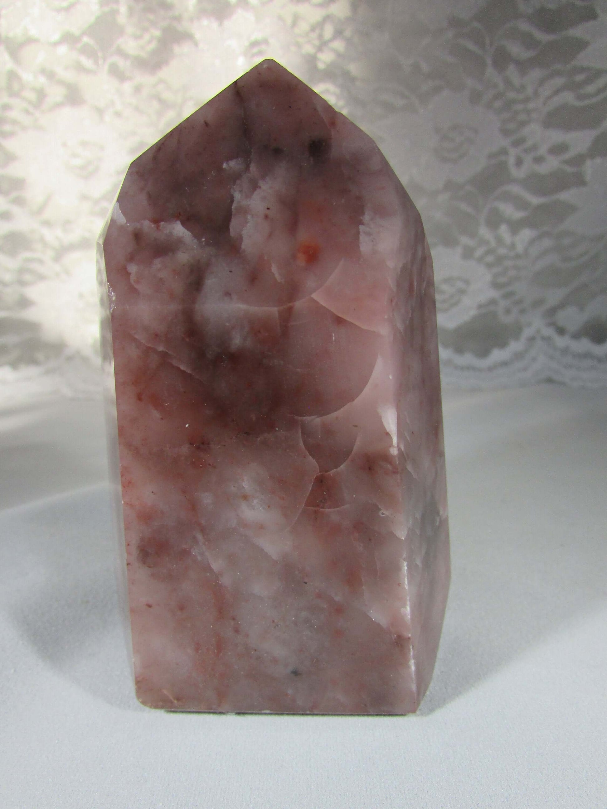 Pink Guava Quartz Obelisk Natural Crystal obelisk brazil crystal