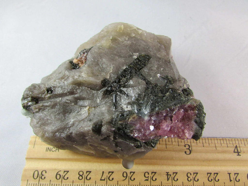 natural red tourmaline smoky citrine brazil mineral