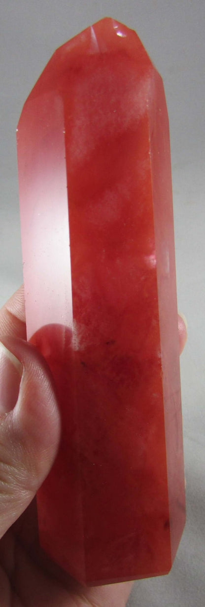 red obisidan polished crystal obelisk, natural crystals