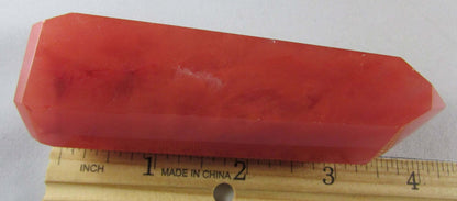 red obisidan polished crystal obelisk, natural crystals