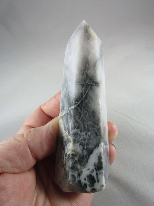 Grey White Chalcedony Tower, Brazil (BR316) Crystals
