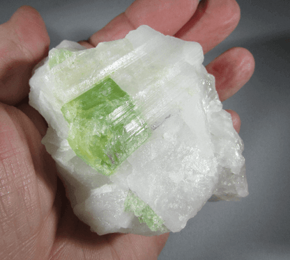 natural green tourmaline unpolished brazil mineral